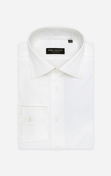 White Fine Twill Dress Shirt